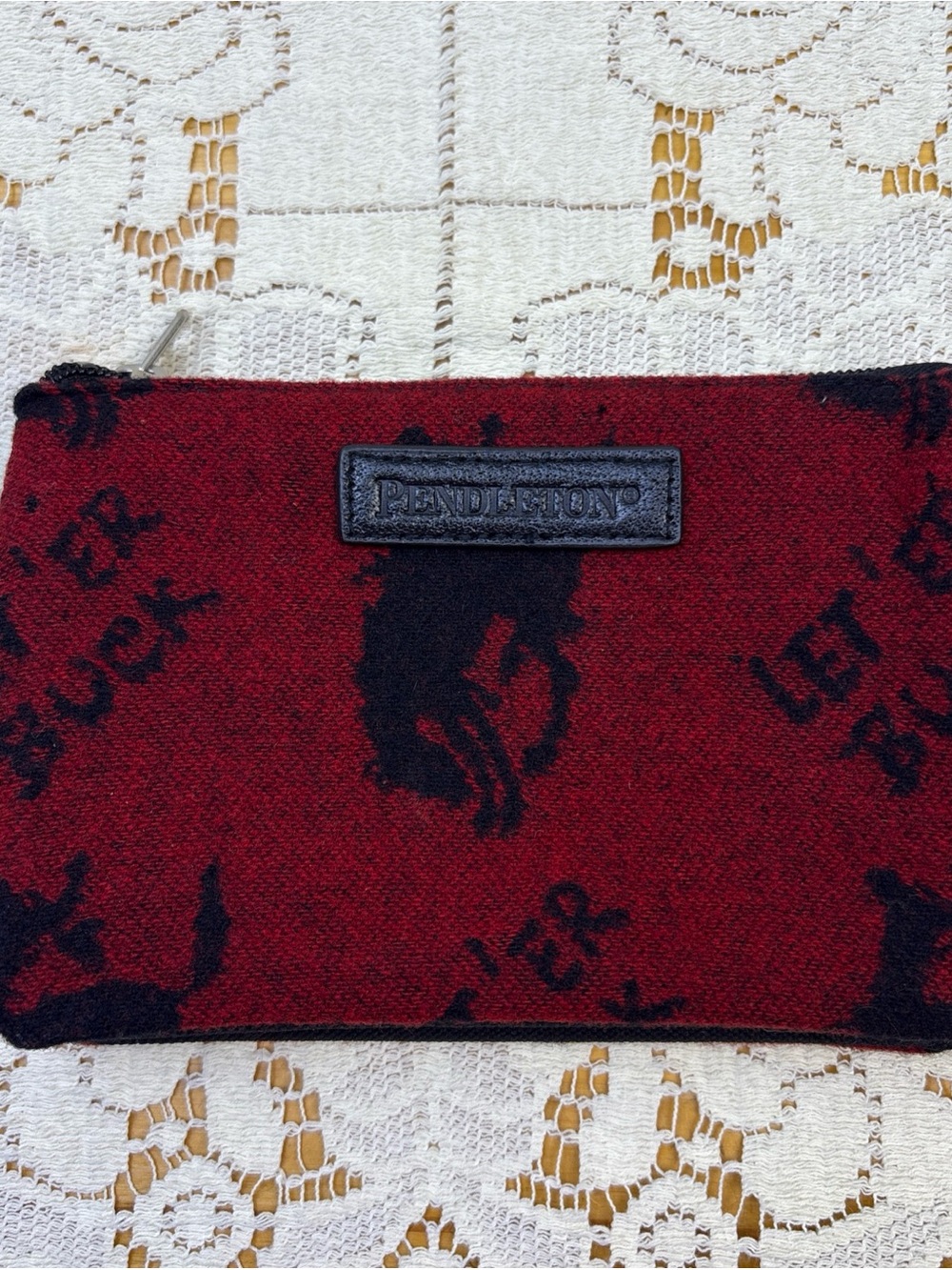 Pendleton “Let ‘Er Buck” Red Wool Shoulder Bag (Damaged)
